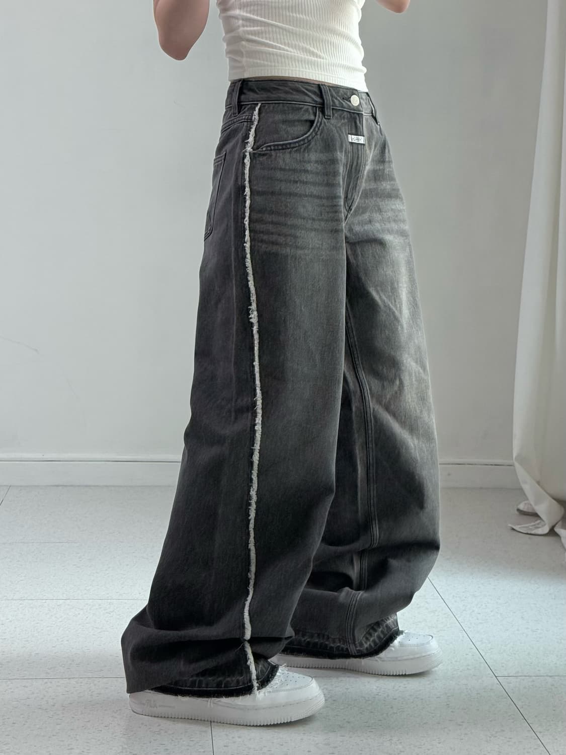 마리떼 흑청 팬츠 상품이미지2