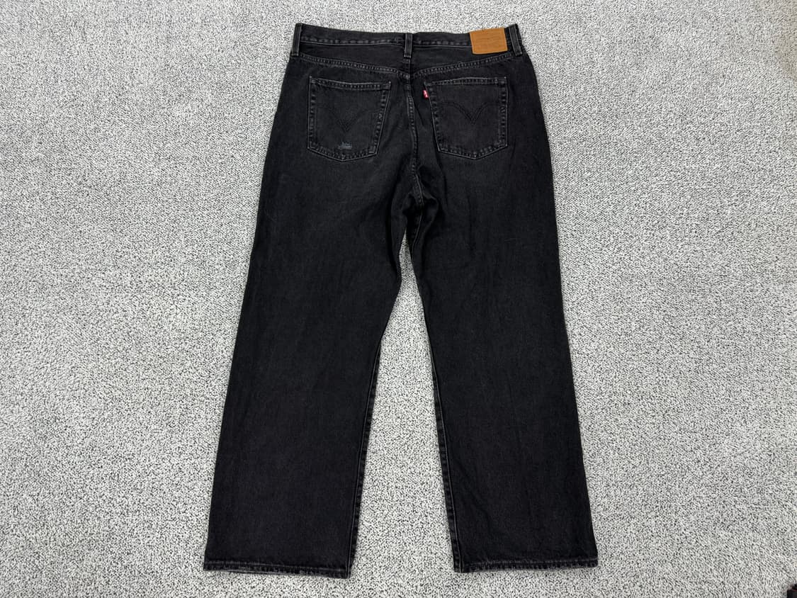 리바이스 립케이지 와이드 데미지 블랙데님 상품이미지2