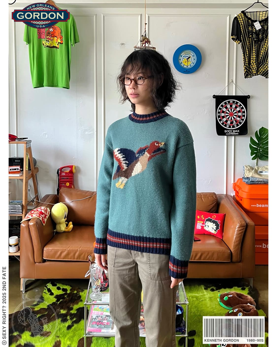 1980-90s KENNETH GORDON Heavy Wool Knit 상품이미지1