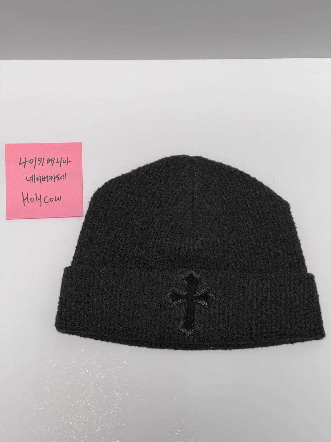 크롬하츠 송치 크로스 패치 비니 블랙 상품이미지1