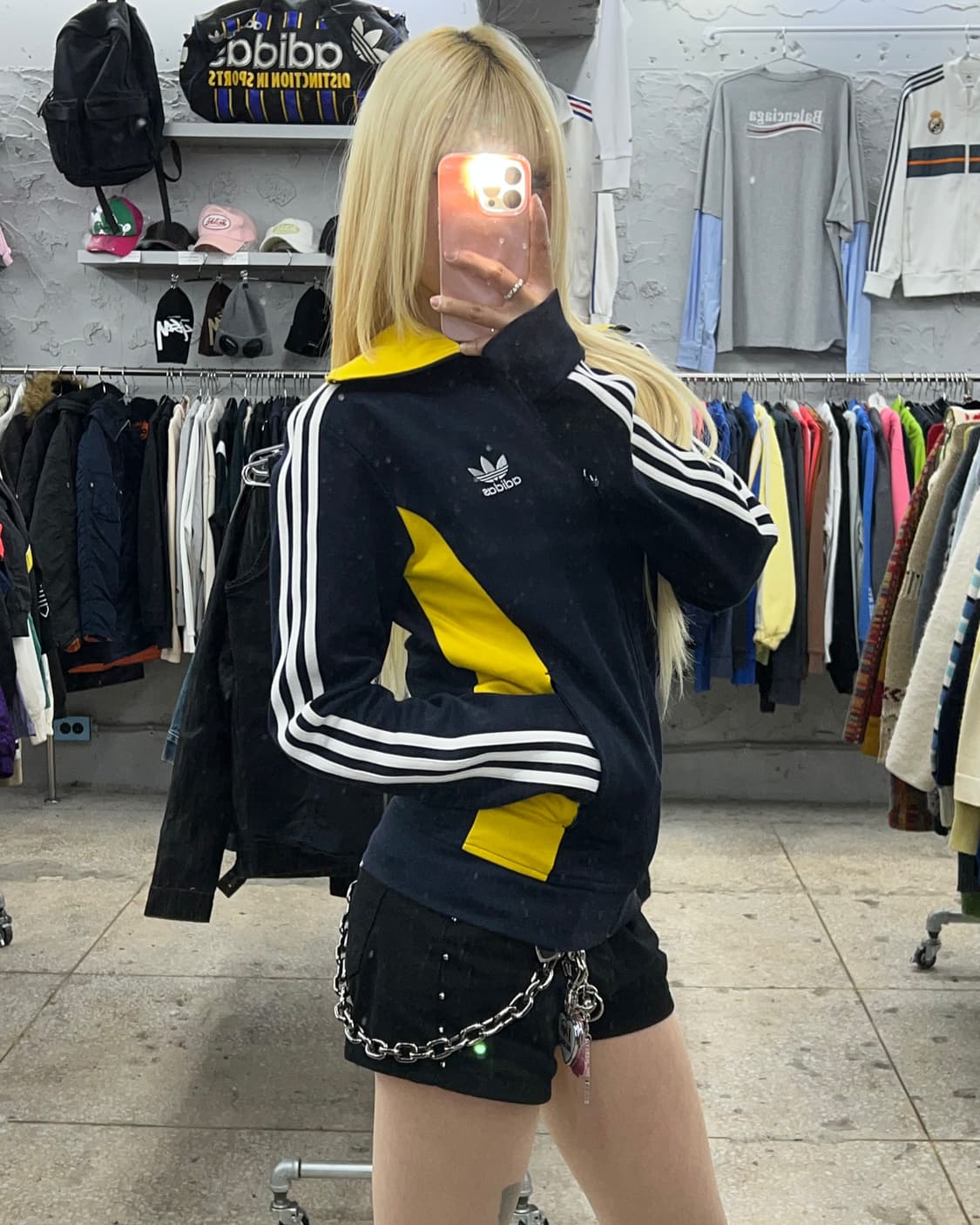 착샷O 아디다스 네이비 옐로우 져지 95 상품이미지4