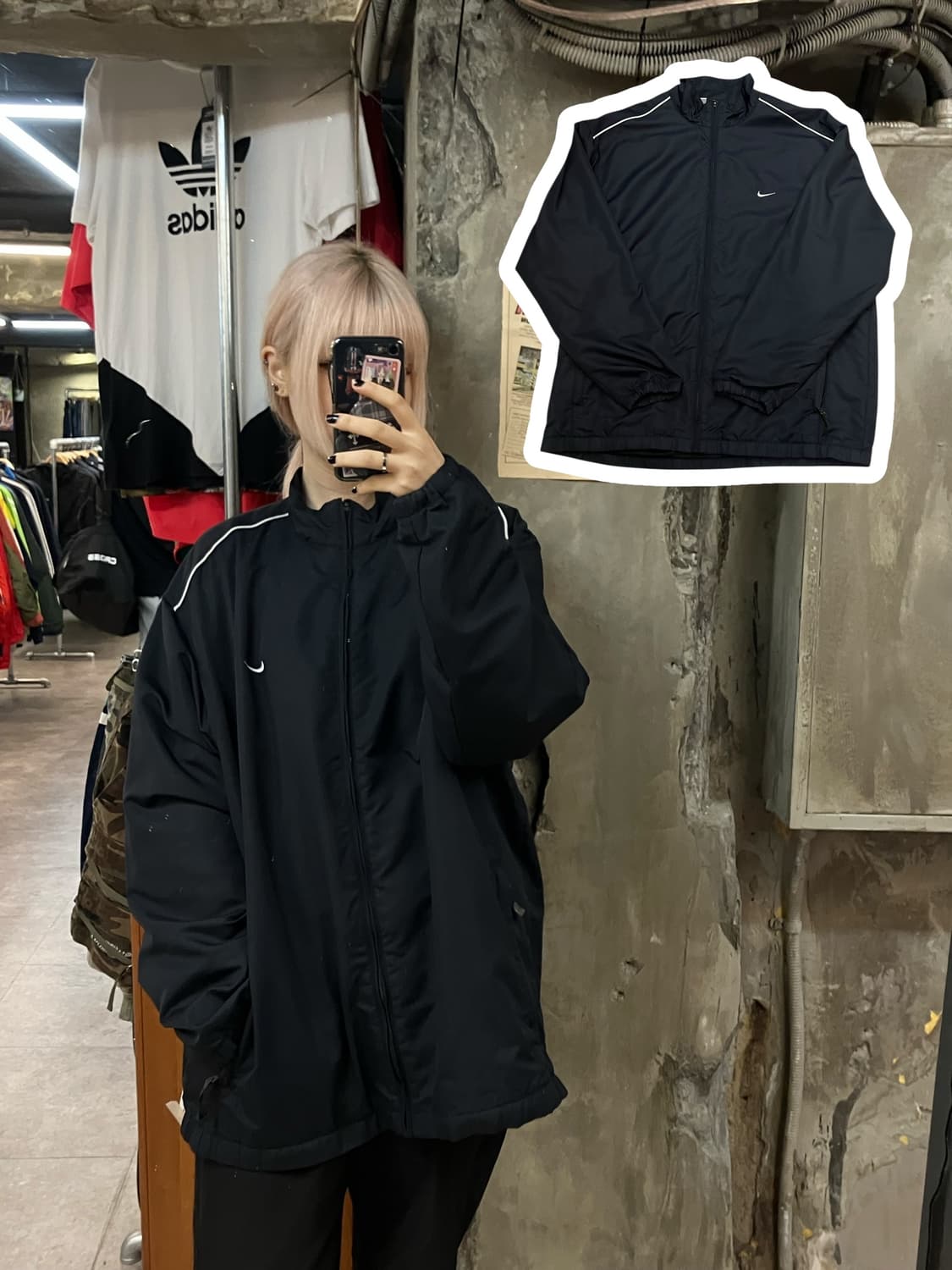 나이키 바람막이 블랙 XXL  #csz1506 상품이미지1