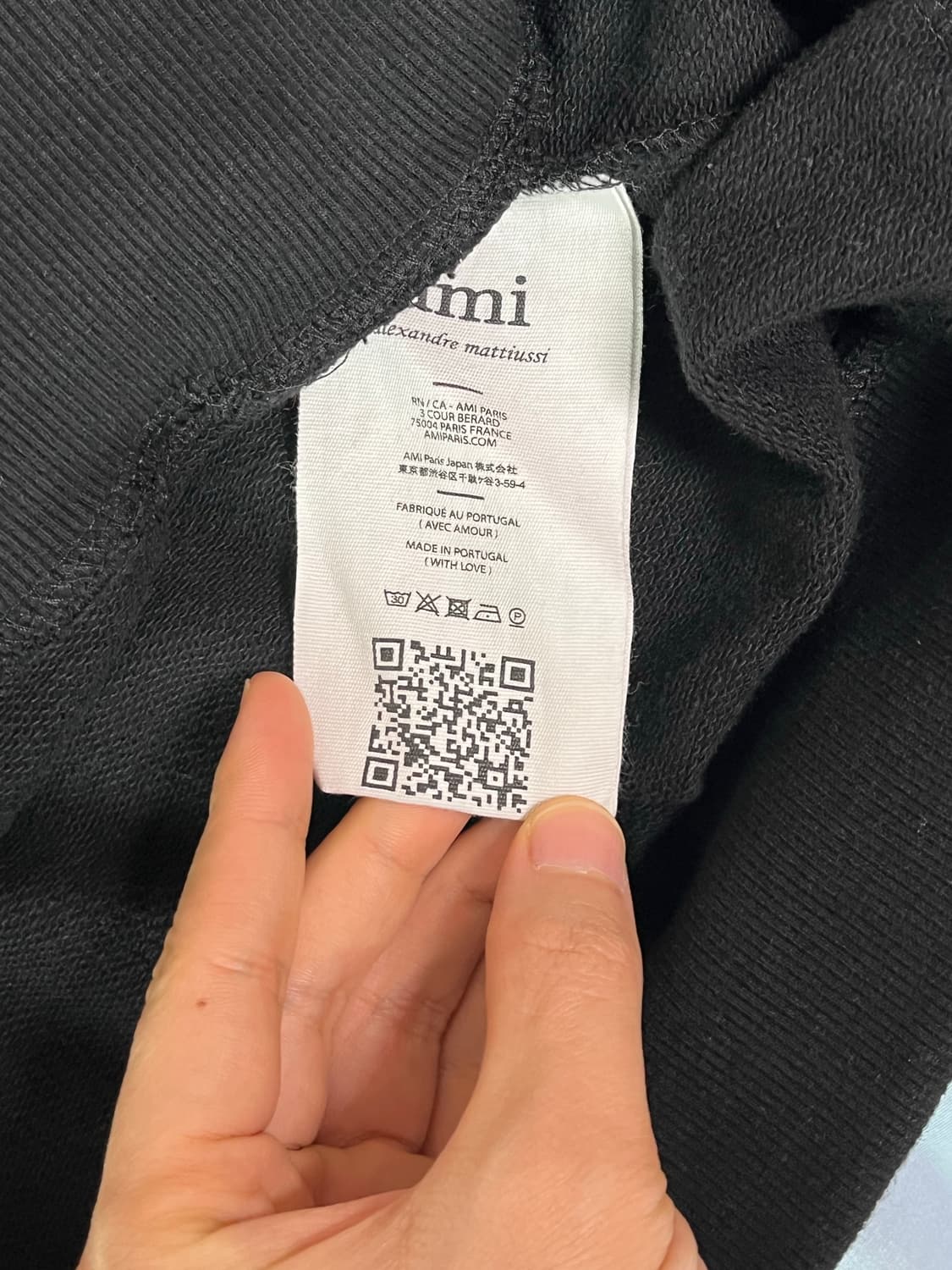 아미 맨투맨 xl 블랙 qr인증 정품 팔아요 ! 상품이미지4