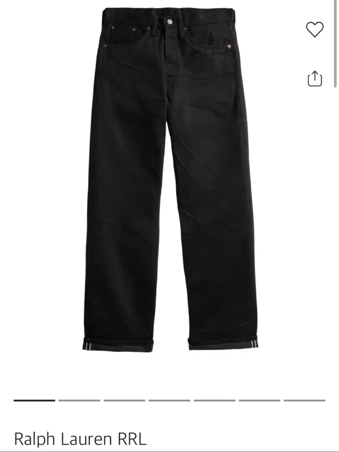 Rrl 빈티지파이브포켓 블랙온블랙 33x32 상품이미지1