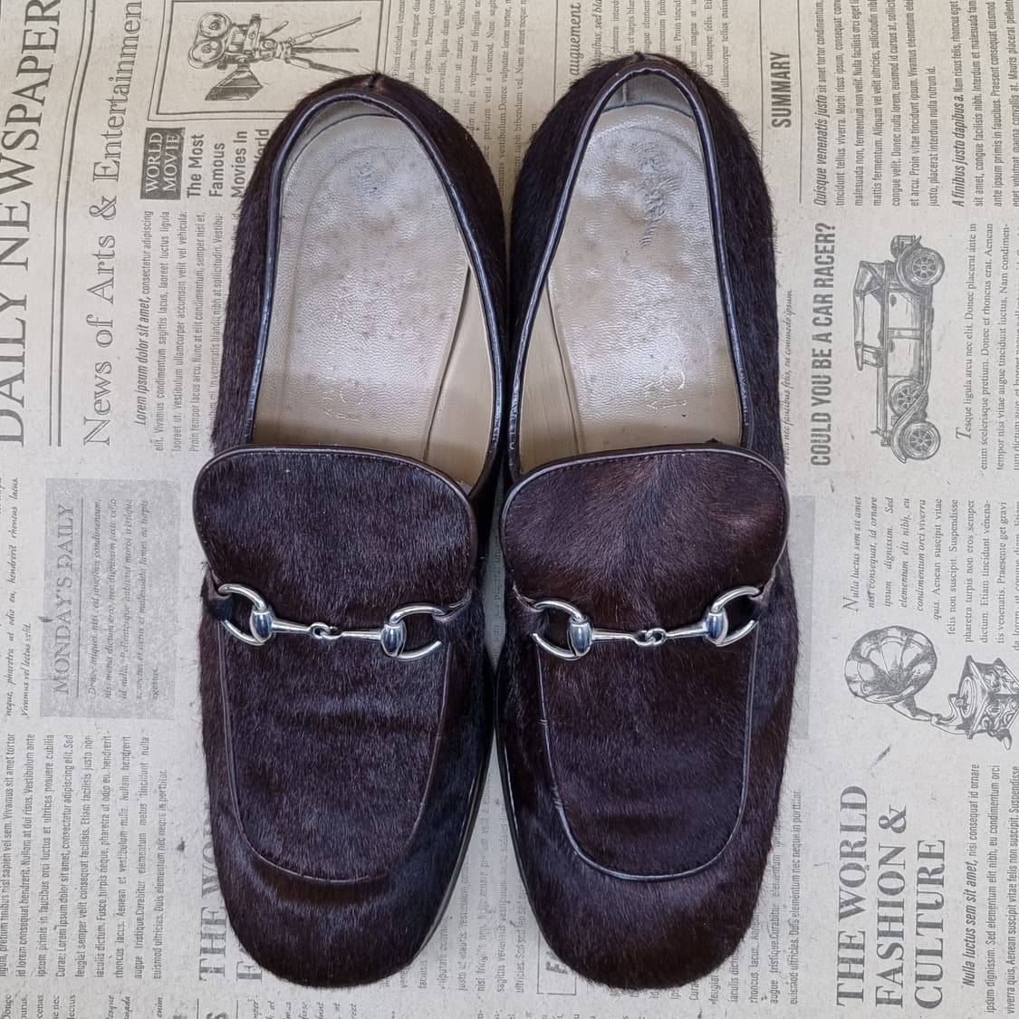 정품 구찌 홀스빗 여성로퍼235 굽4 상품이미지2