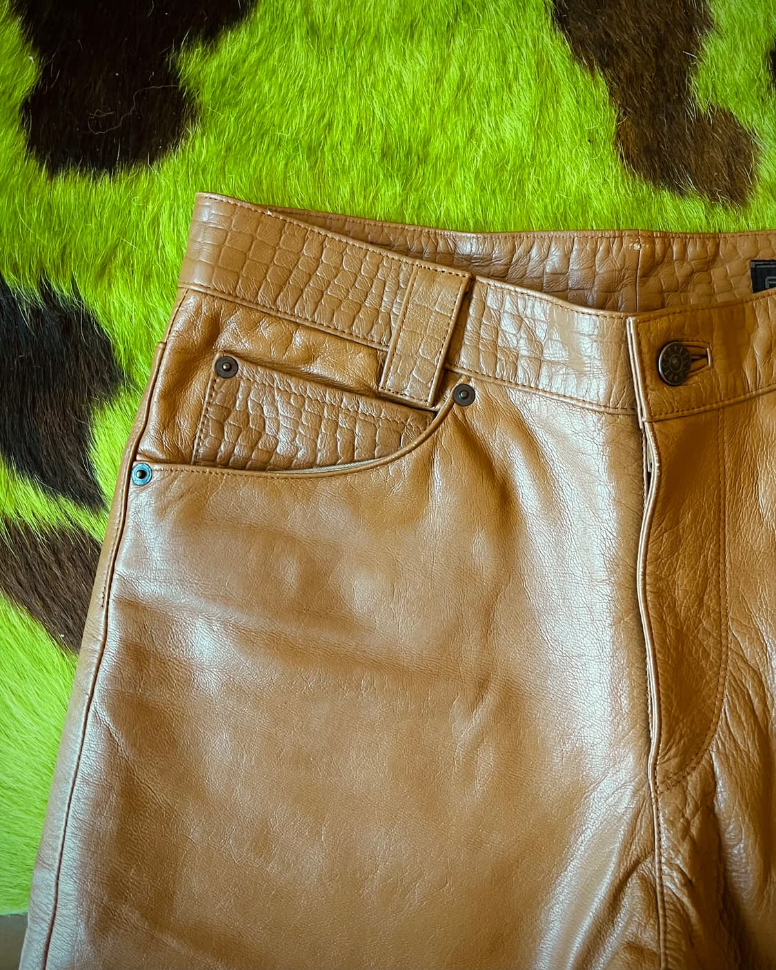 1990s FICCE Real Lambskin Leather Pants 상품이미지5