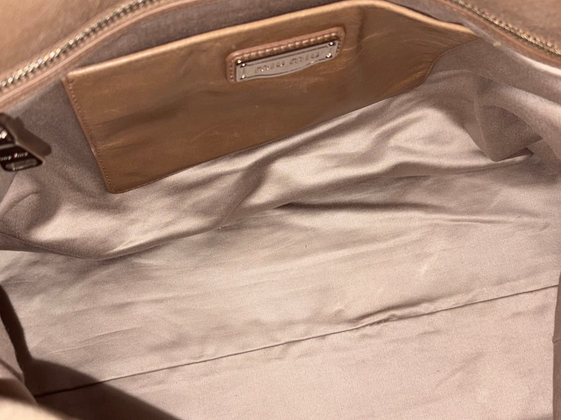 미우미우 빈티지 베이지 리본 사첼백 상품이미지2