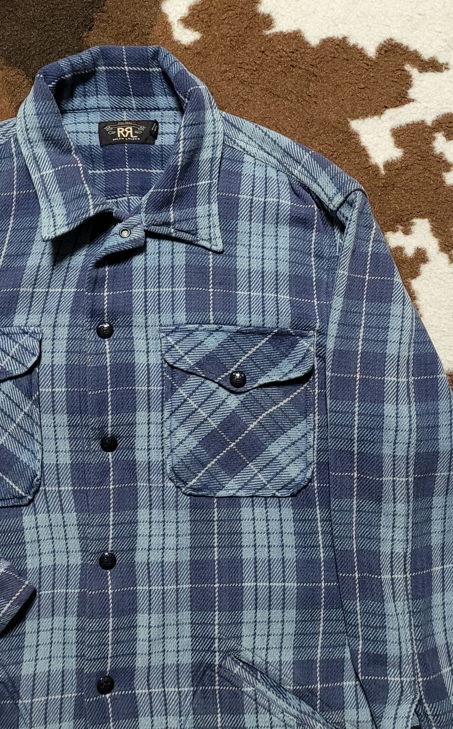 RRL 아우터 & 남방 블루체크(XL) 상품이미지1