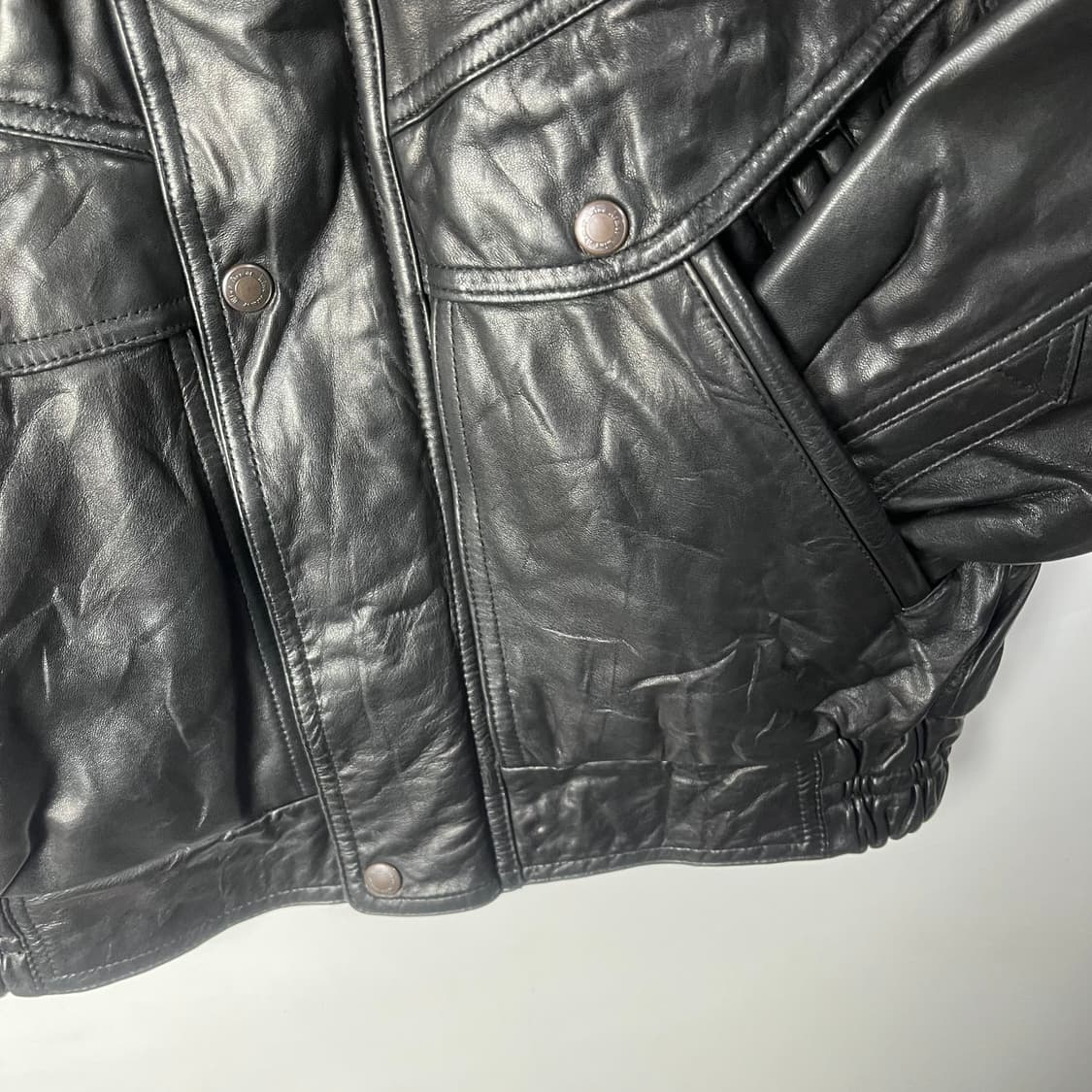 [WIND ARMOR] 90's 윈드아머 램스킨 레더 봄버자켓 상품이미지4