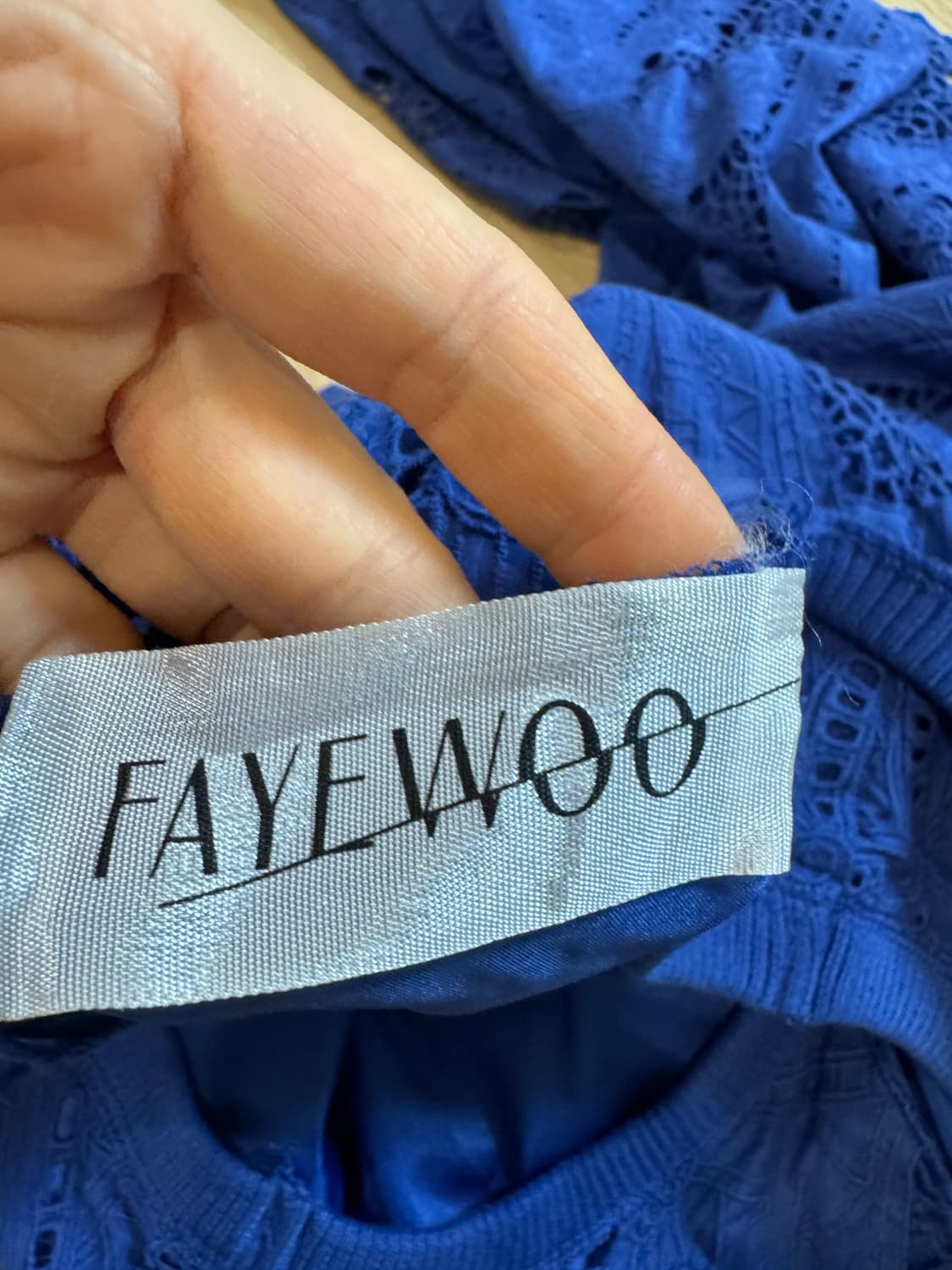 fayewoo 페이우 블루 레이스 원피스 상품이미지3