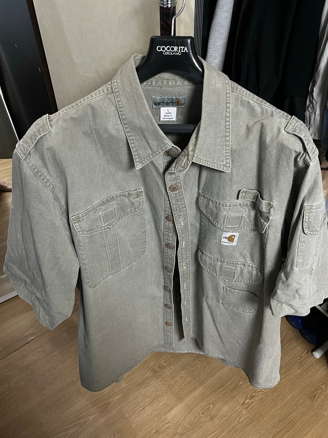 [L] 칼하트 FR 방염 유틸리티 워크 셔츠 (견장 디테일) 상품이미지4