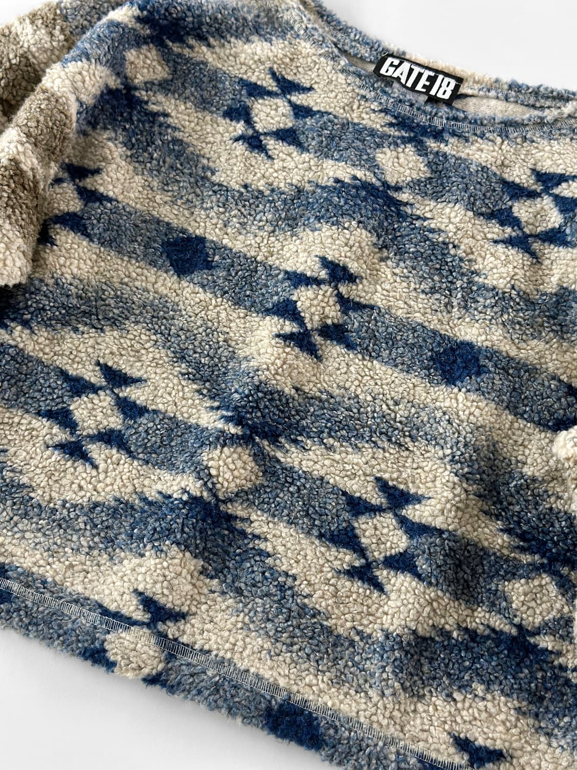 90s 빈티지 Gate18 나바호 패턴 부클 플리스 상품이미지7