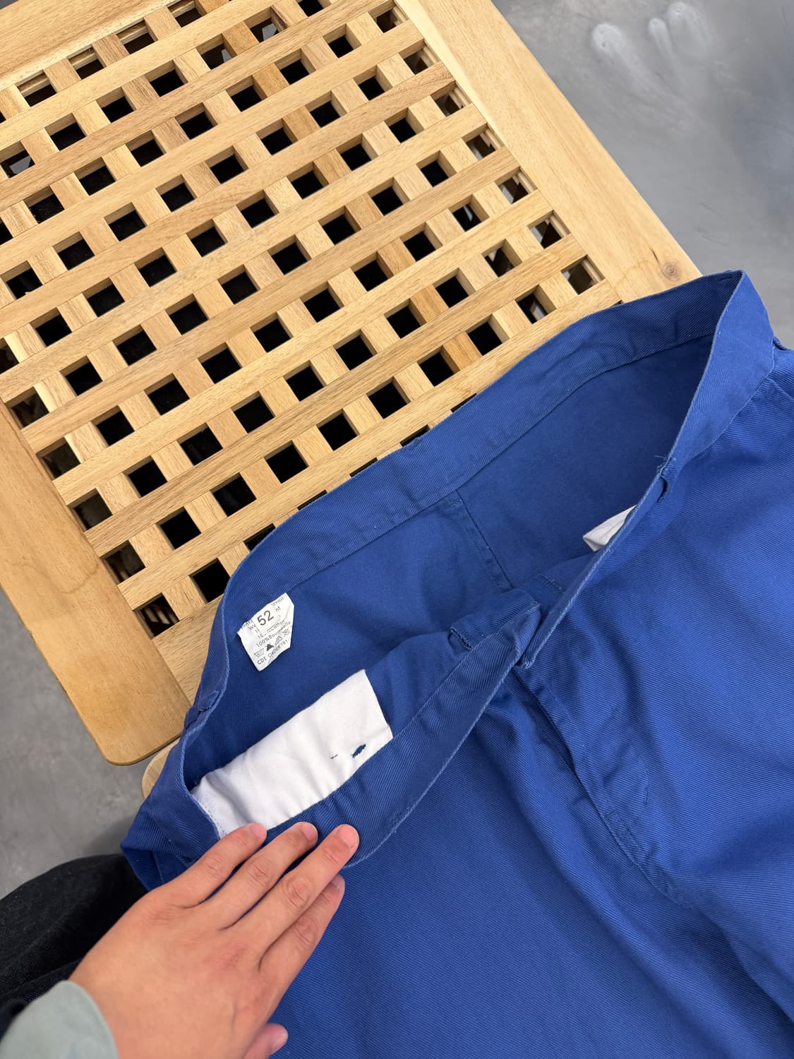 1990s EUROPEAN WASHED BLUE 프렌치워크팬츠 상품이미지5