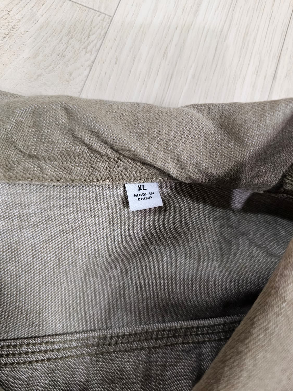 [XL] 유니클로 빈티지 올리브 브라운 코튼 워크 셔츠 자켓 (셔켓) 상품이미지4