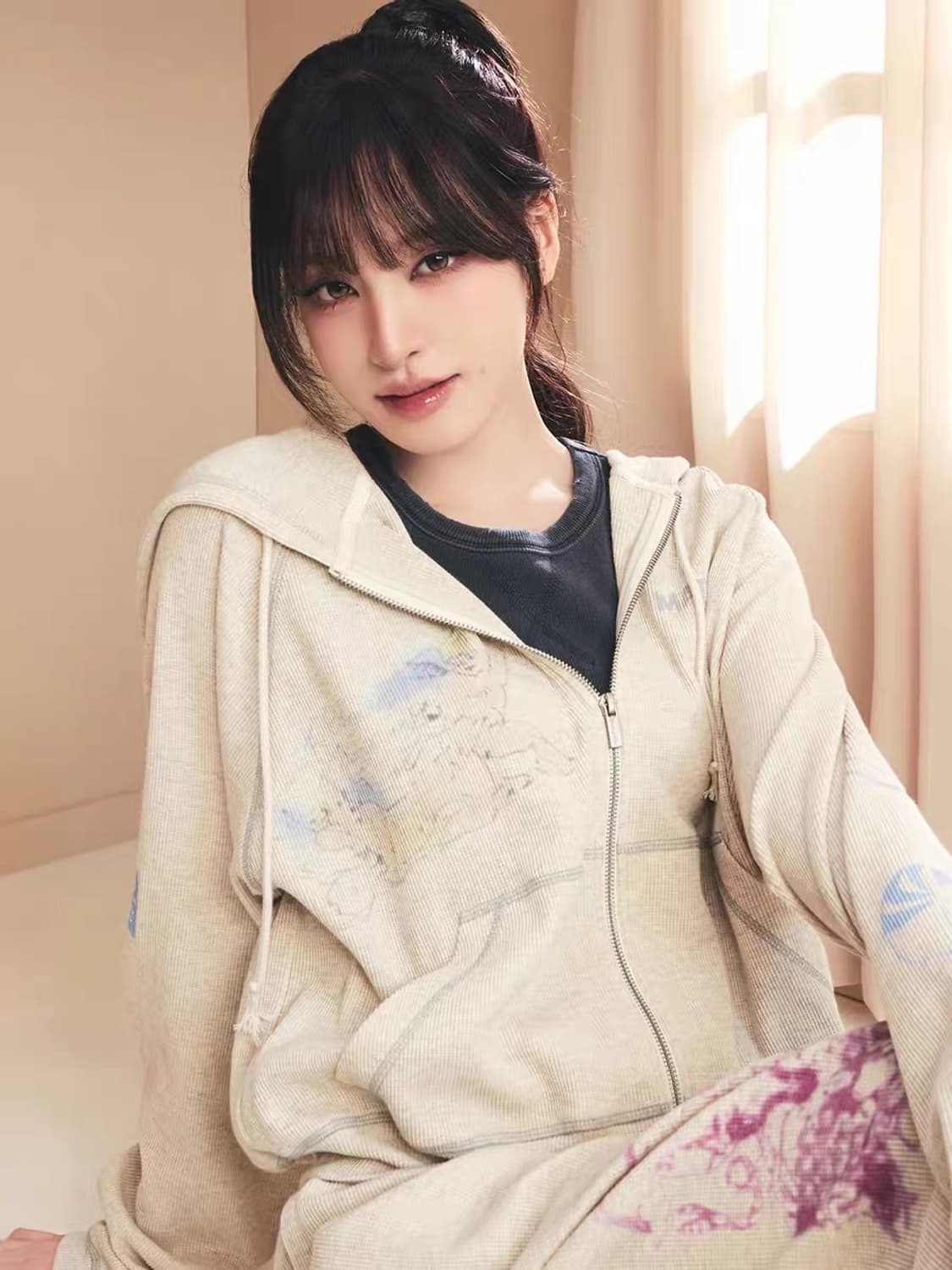 (s) 마뗑킴 리즈 와플 후드집업 상품이미지2