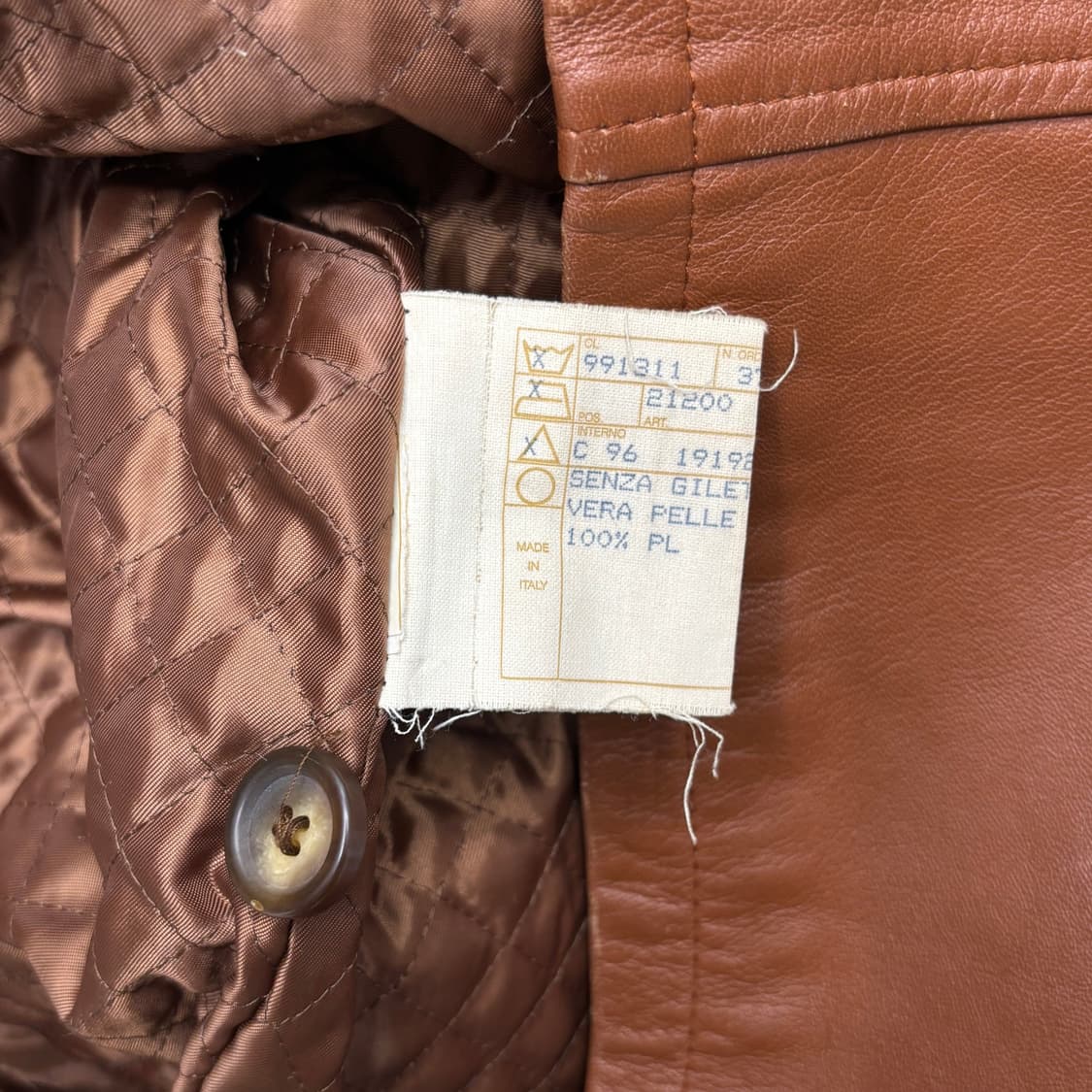  90's Essebi 램 레더 카코트 상품이미지6