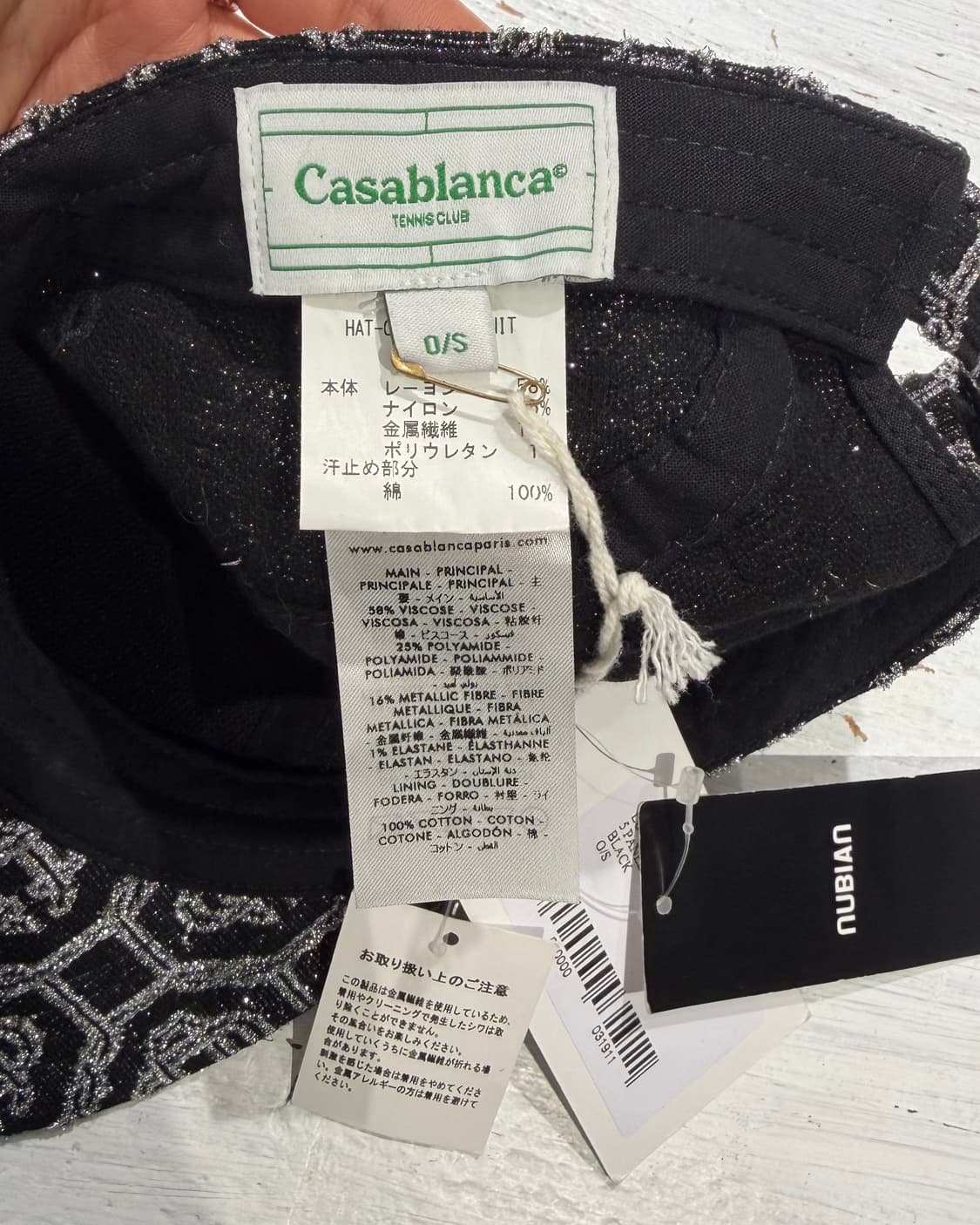 카사블랑카 블랙실버 테니스 클럽 모노그램 패턴 제트 캡 상품이미지7