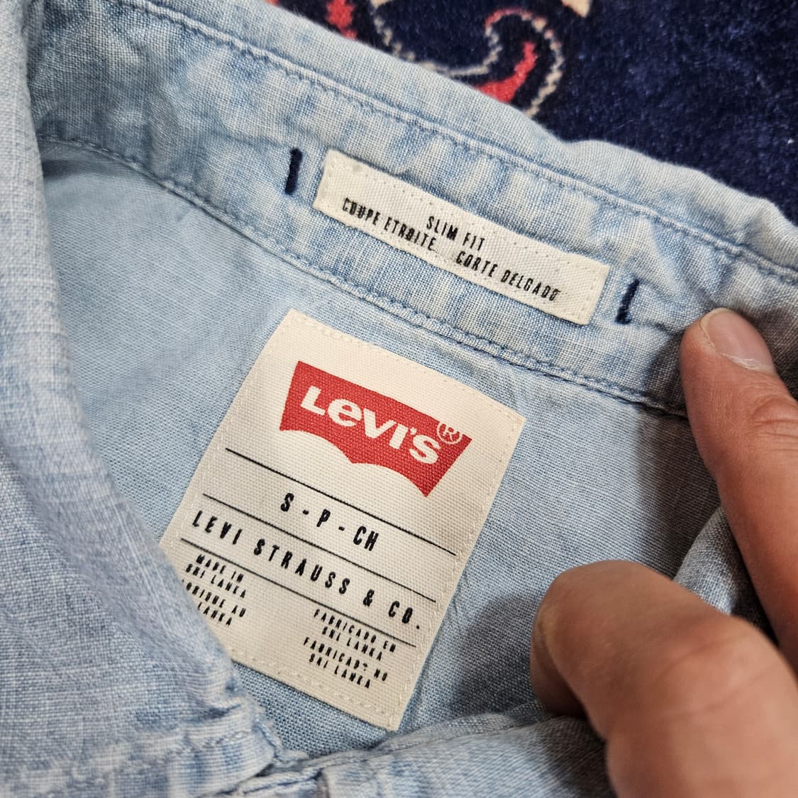 리바이스(Levis) 데님 도트 셔츠 S size 상품이미지7