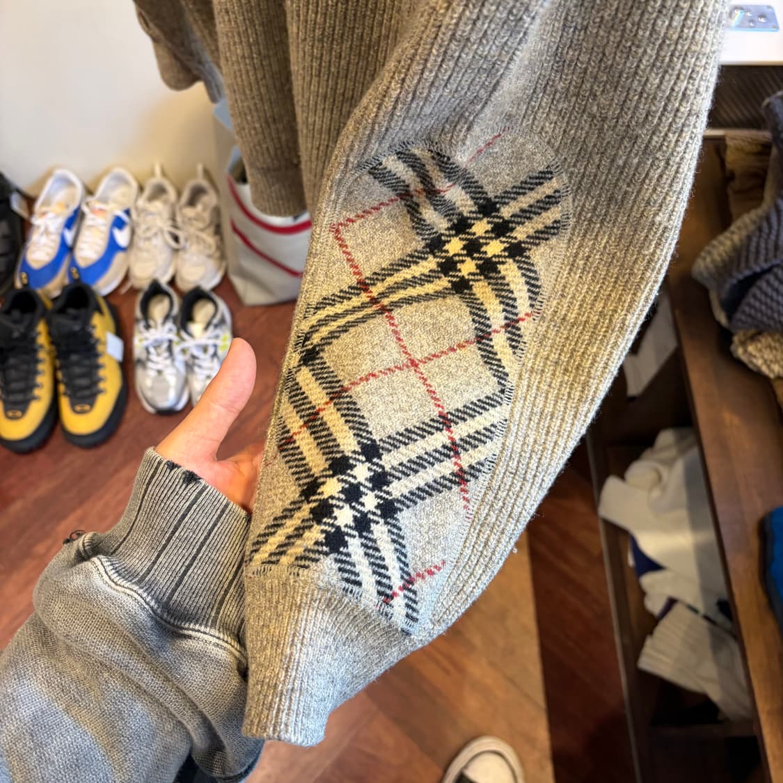 15686 - 버버리 엘보 패치 울 니트 (울 100%) 상품이미지7