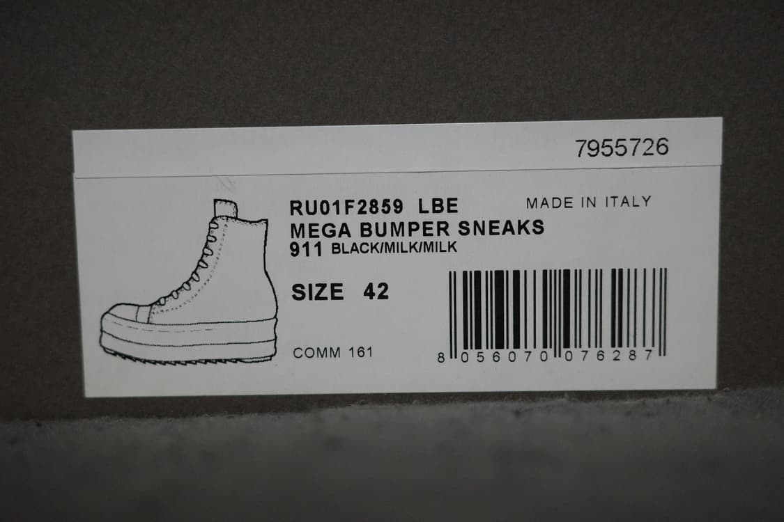 [42] 릭오웬스 매가 범퍼 라몬즈 스니커즈 LBE 상품이미지6