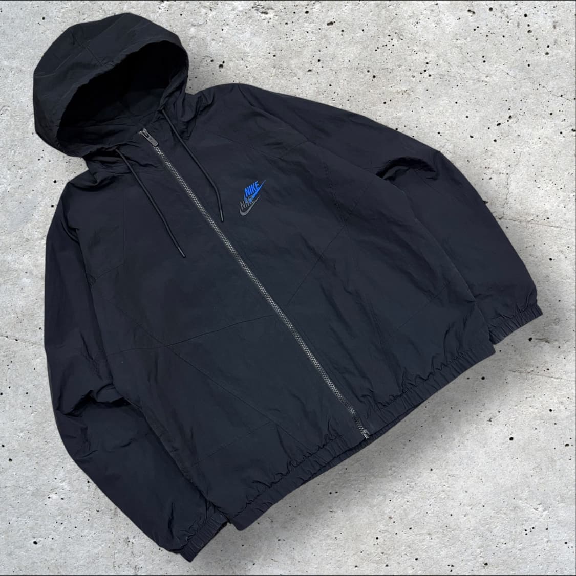 [S] 나이키 빅로고 우븐 블랙 바람막이 후드 자켓 C344 상품이미지2