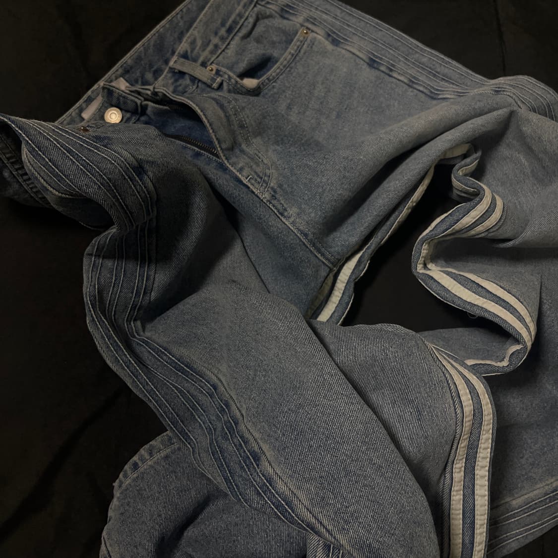 트랙라인 연청 데님팬츠 상품이미지2