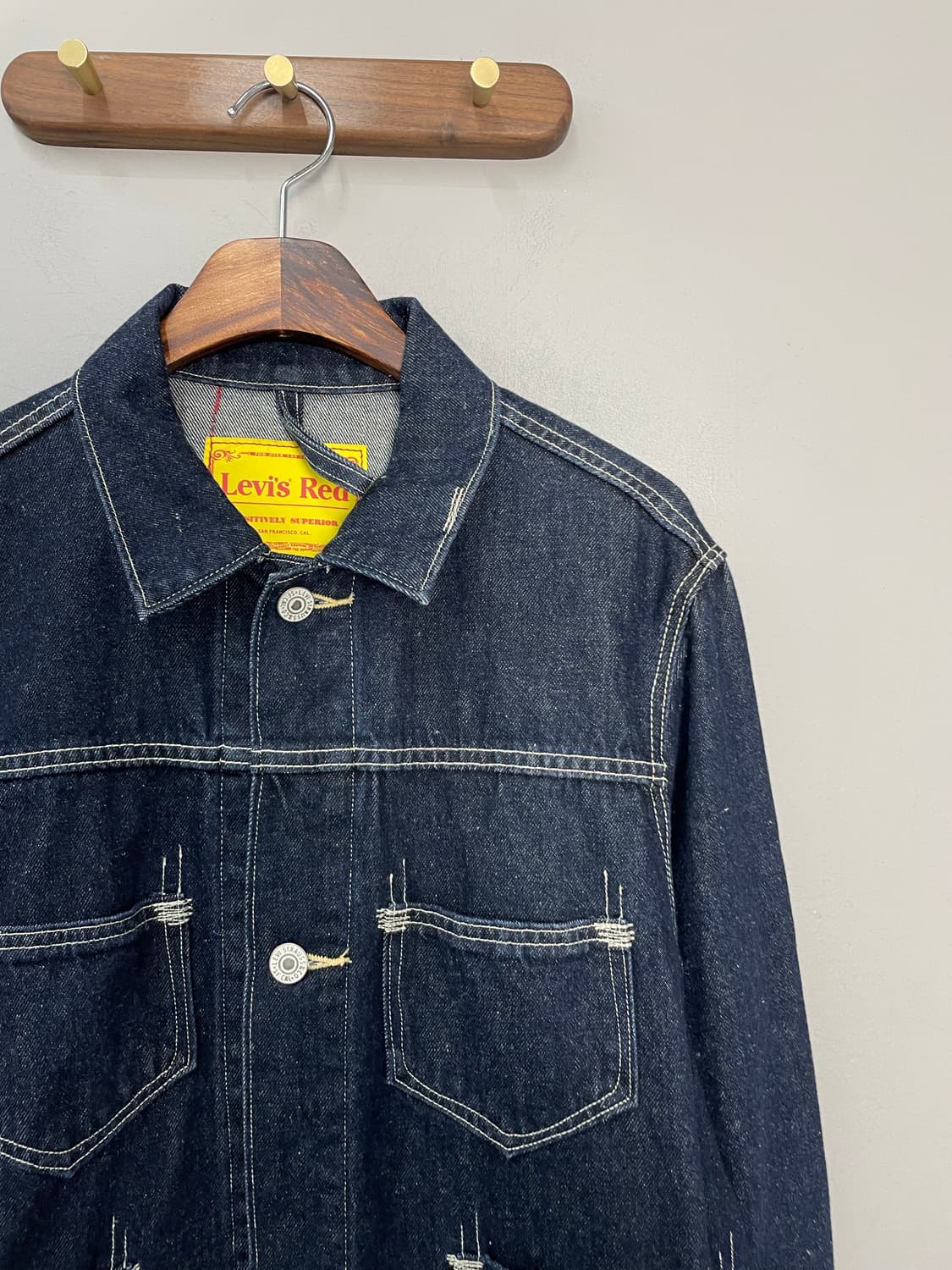 리바이스X마뗑킴 셀비지 데님 트러커 자켓 H2182 상품이미지3