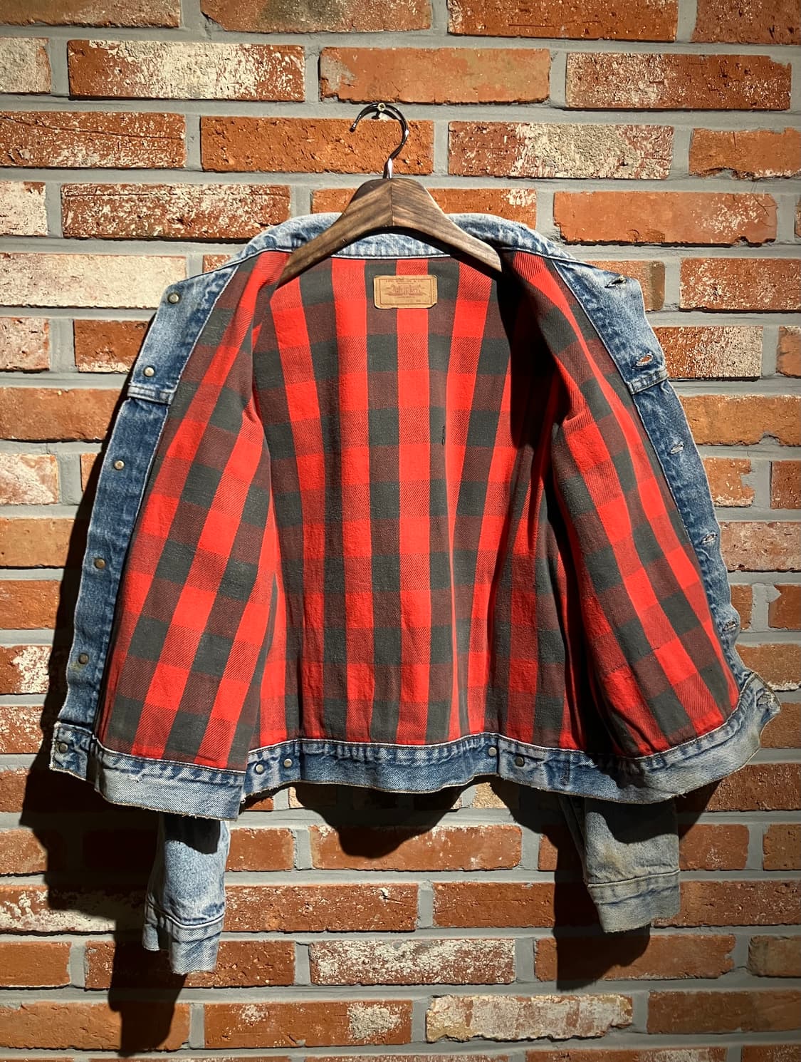 80s 90s USA 빈티지 리바이스 버팔로 안감 3세대 데님 자켓 상품이미지6