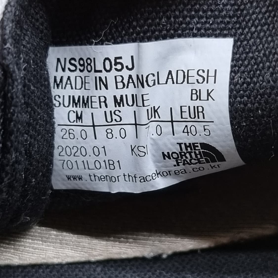 노스페이스 썸머 남성 뮬 실사이즈 255 상품이미지6