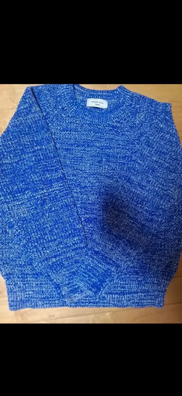 애프터프레이 브리즈 인타르시아 니트 블루 m 상품이미지2