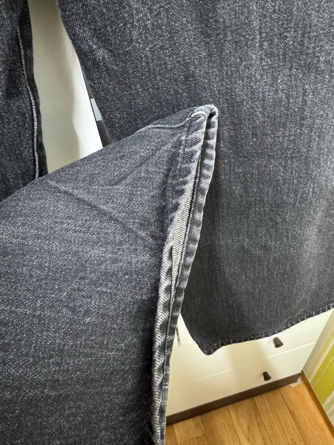 포트너스 라이트 투턱 와이드 진 블랙 M 상품이미지4