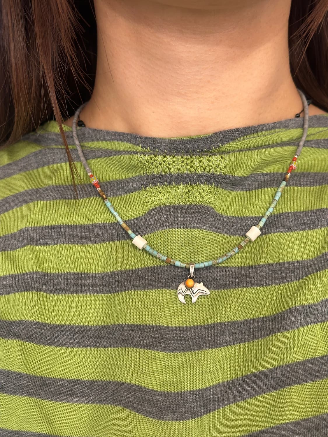 Vintage Navajo Bear 925 Silver Pendant T 상품이미지6