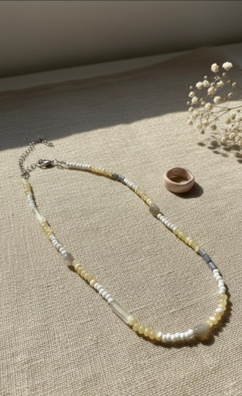 클린 무드 자개 원석 네크리스 상품이미지1