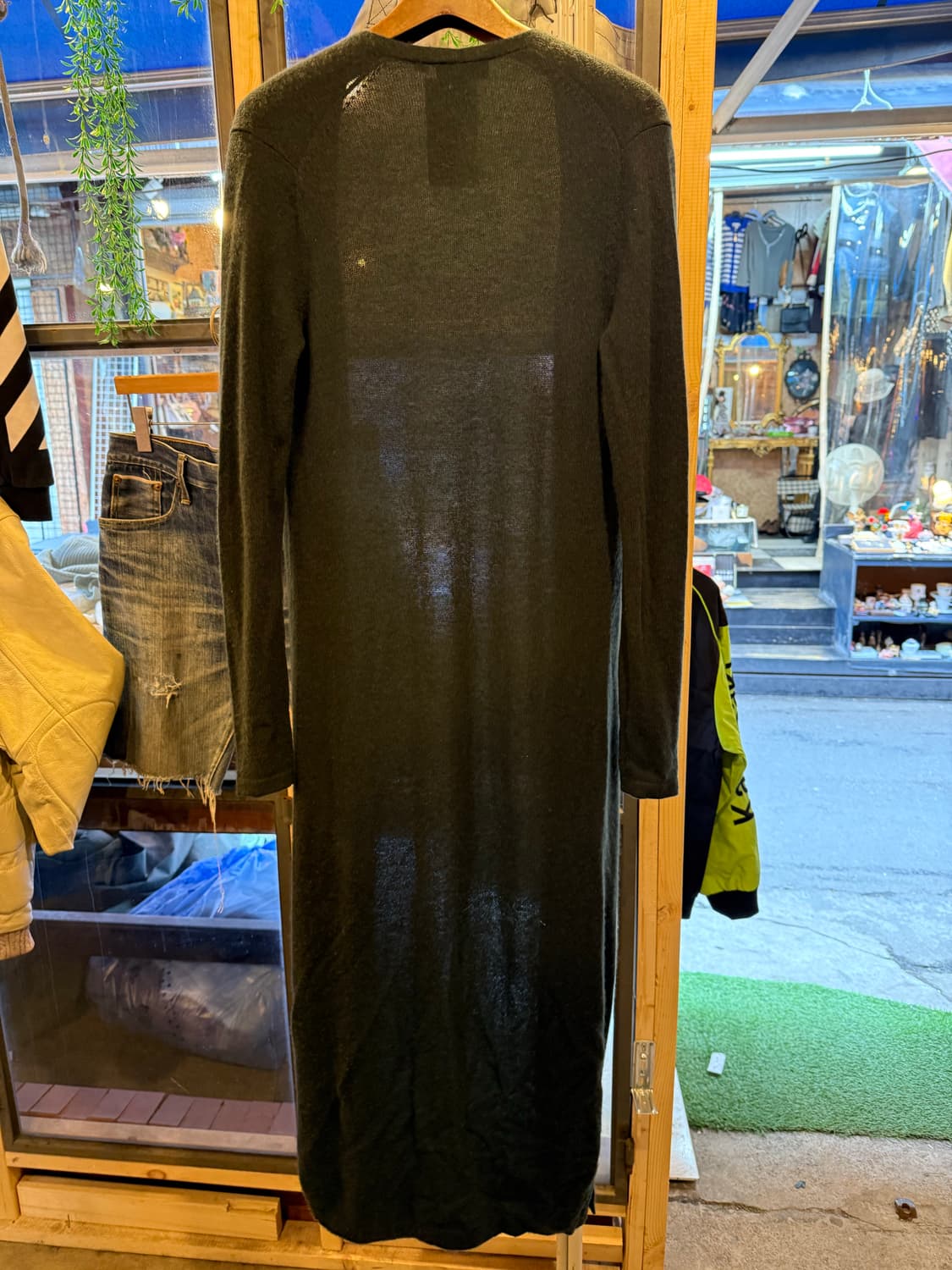 띠어리 딥그린 롱 가디건  상품이미지4