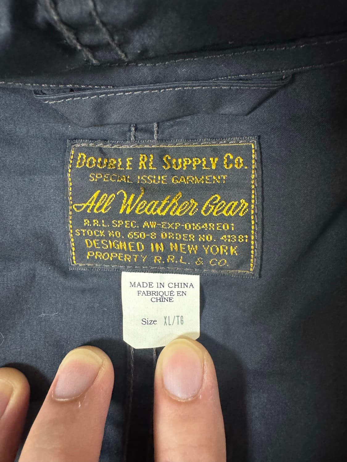 XL 더블알엘 엔포드 왁스 후드 야상 자켓 /피쉬테일 m65 상품이미지2