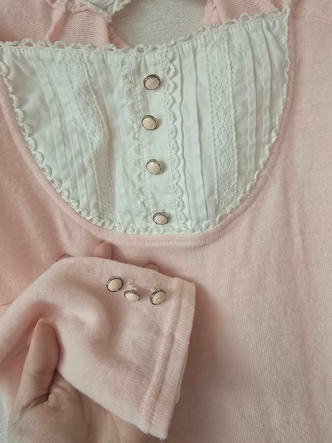 Lizlisa 리즈리사 핑크 로걀 니트 상품이미지2