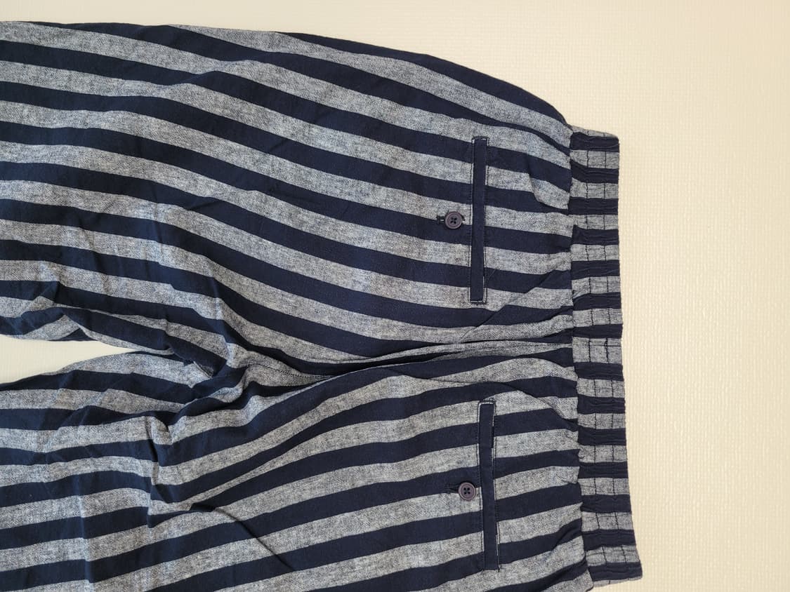 스파오 SPAO 남자 린넨혼방 스트라이프 밴딩바지 34 네이비 상품이미지10