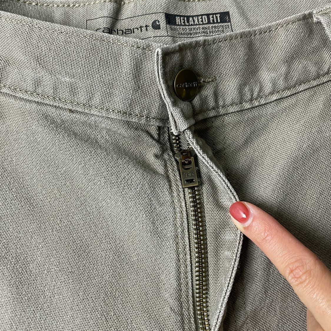 CARHARTT 칼하트 빈티지 베이지 싱글니 카펜터 워크팬츠 상품이미지3