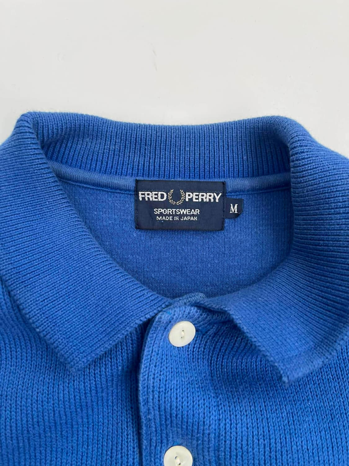 [M] 90s 프레드페리 Japan 폴로 니트 카라넥 스웻 셔츠 상품이미지3