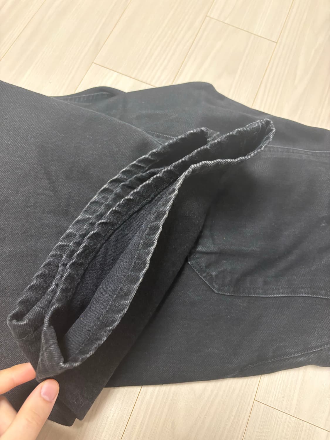 해칭룸 와이드 커브진 제트블랙 4사이즈 상품이미지5