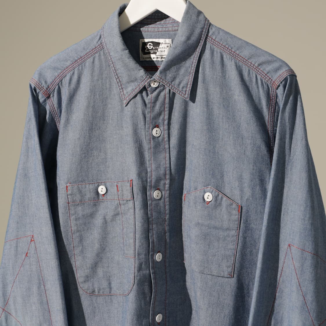엔지니어드가먼츠 레드 스티치 샴브레이 셔츠 상품이미지3