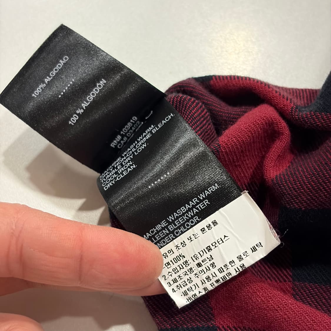 [M] 할리데이비슨 자수 레드 블랙 체크 셔츠 C186 상품이미지8