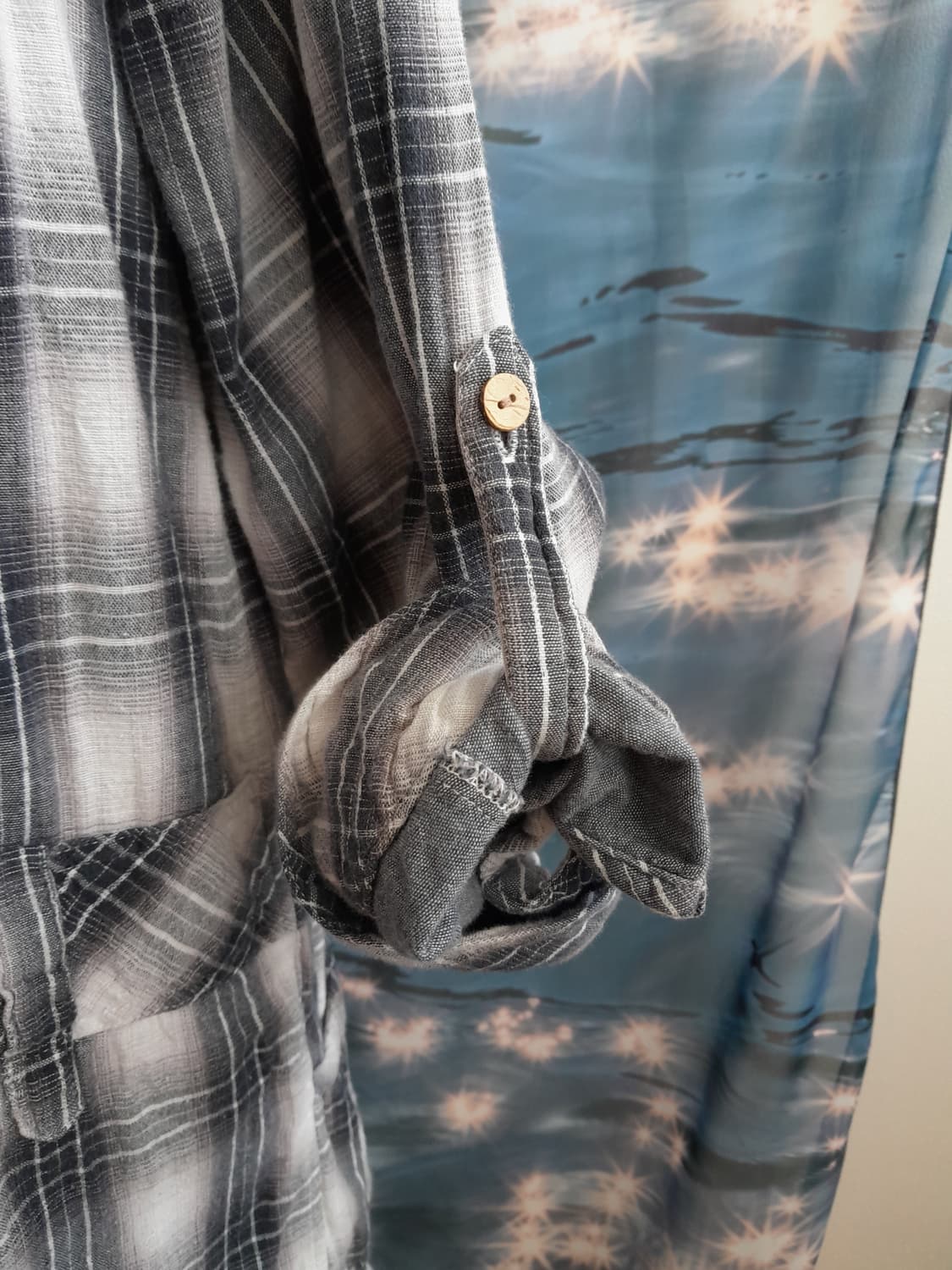 체크 모리 셔츠 원피스 상품이미지5