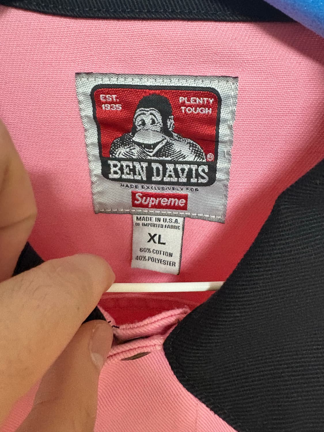 슈프림 밴데이비스 초어코트 자켓 핑크 XL 상품이미지3