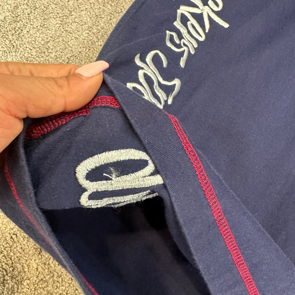 NORTON 노턴 빈티지 자수 네이비 반팔티L 상품이미지4