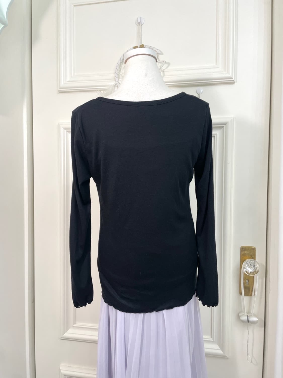 black shirring slim cardigan&basic sleev 상품이미지5
