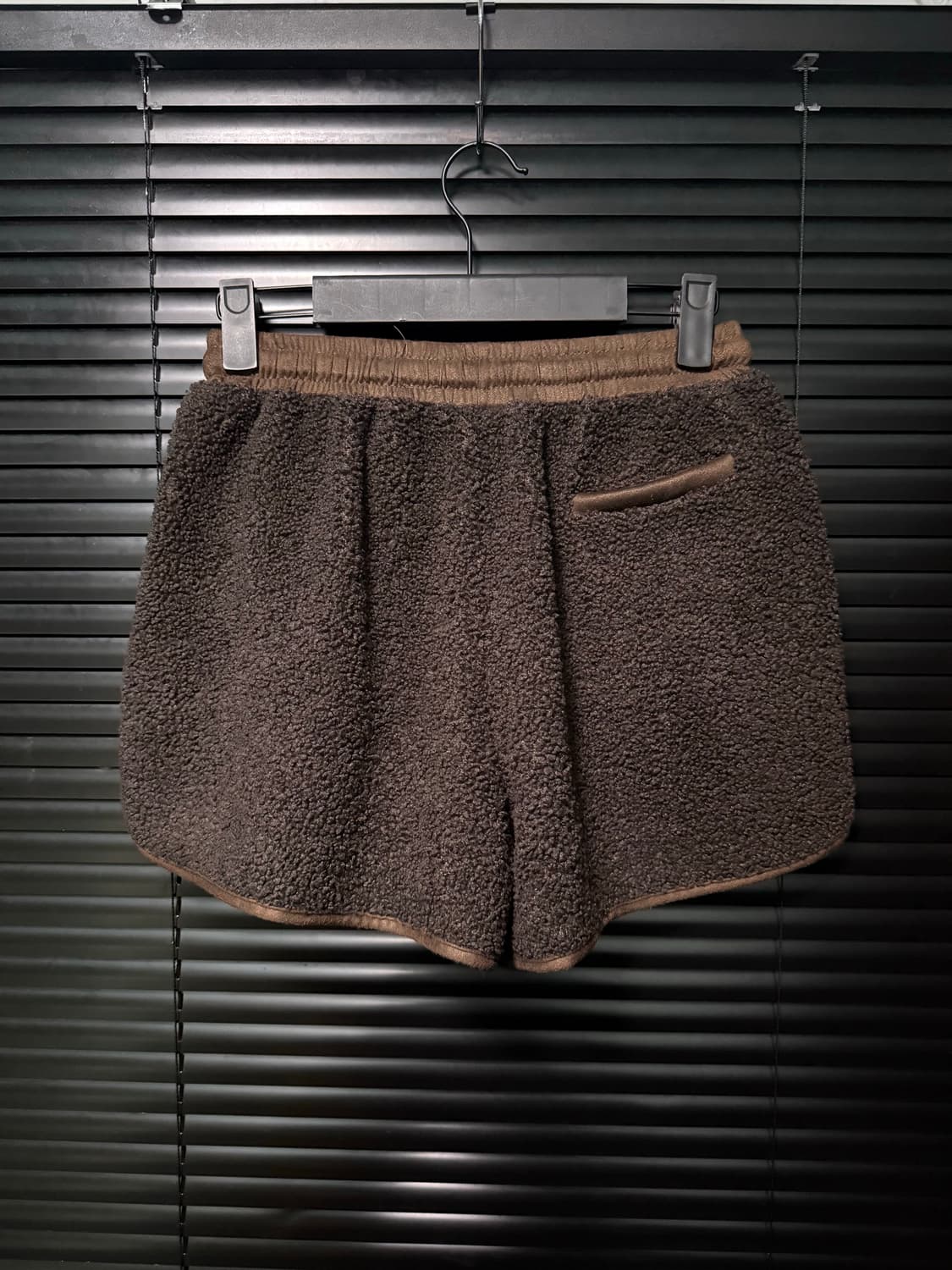 Snap 양털 후리스 플리스 돌핀 핫팬츠 쇼츠 스웨이드 브라운 갈색 바지 상품이미지4