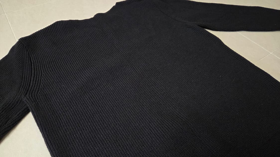 솔리드 옴므 보트넥  골지 크루넥 니트 상품이미지3