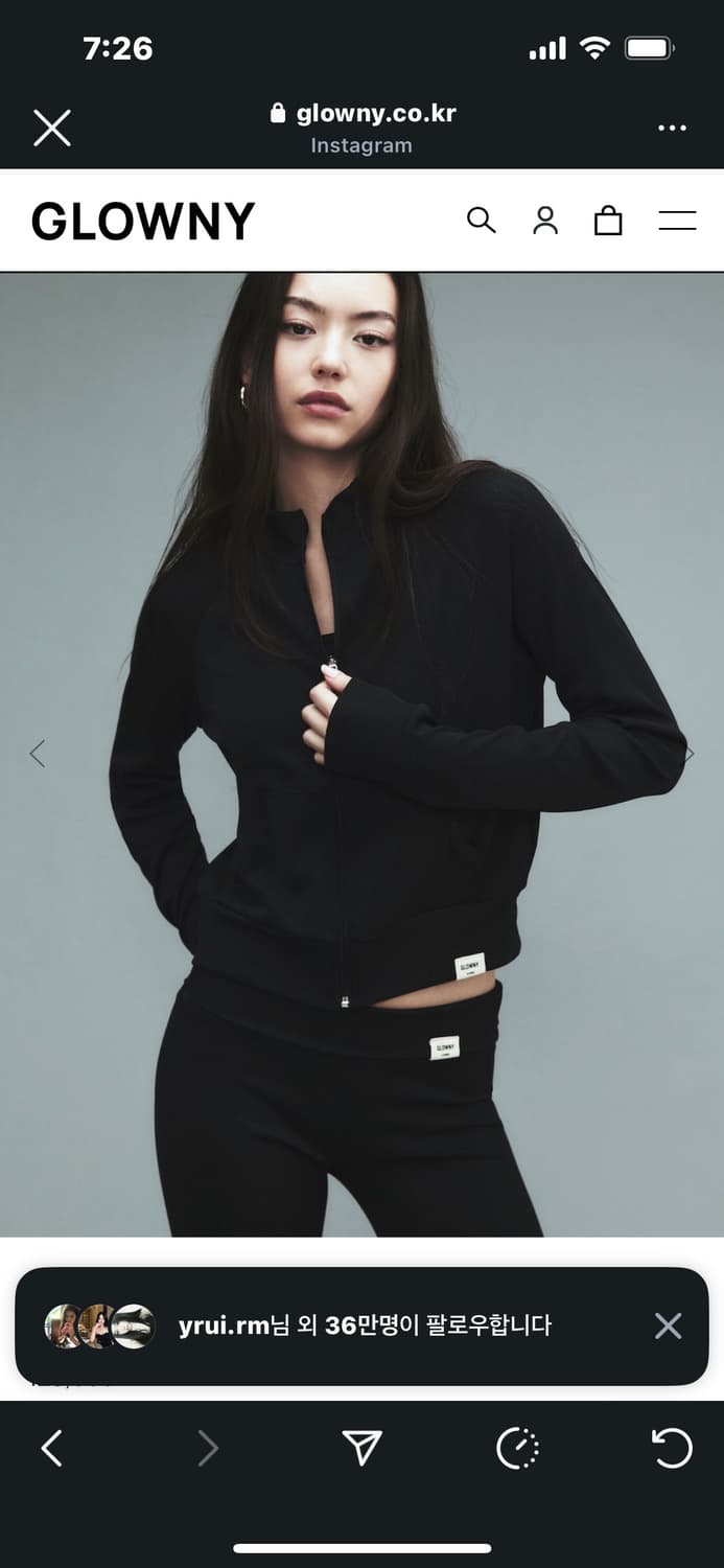 glowny g classic rib track zipup (black) 상품이미지1