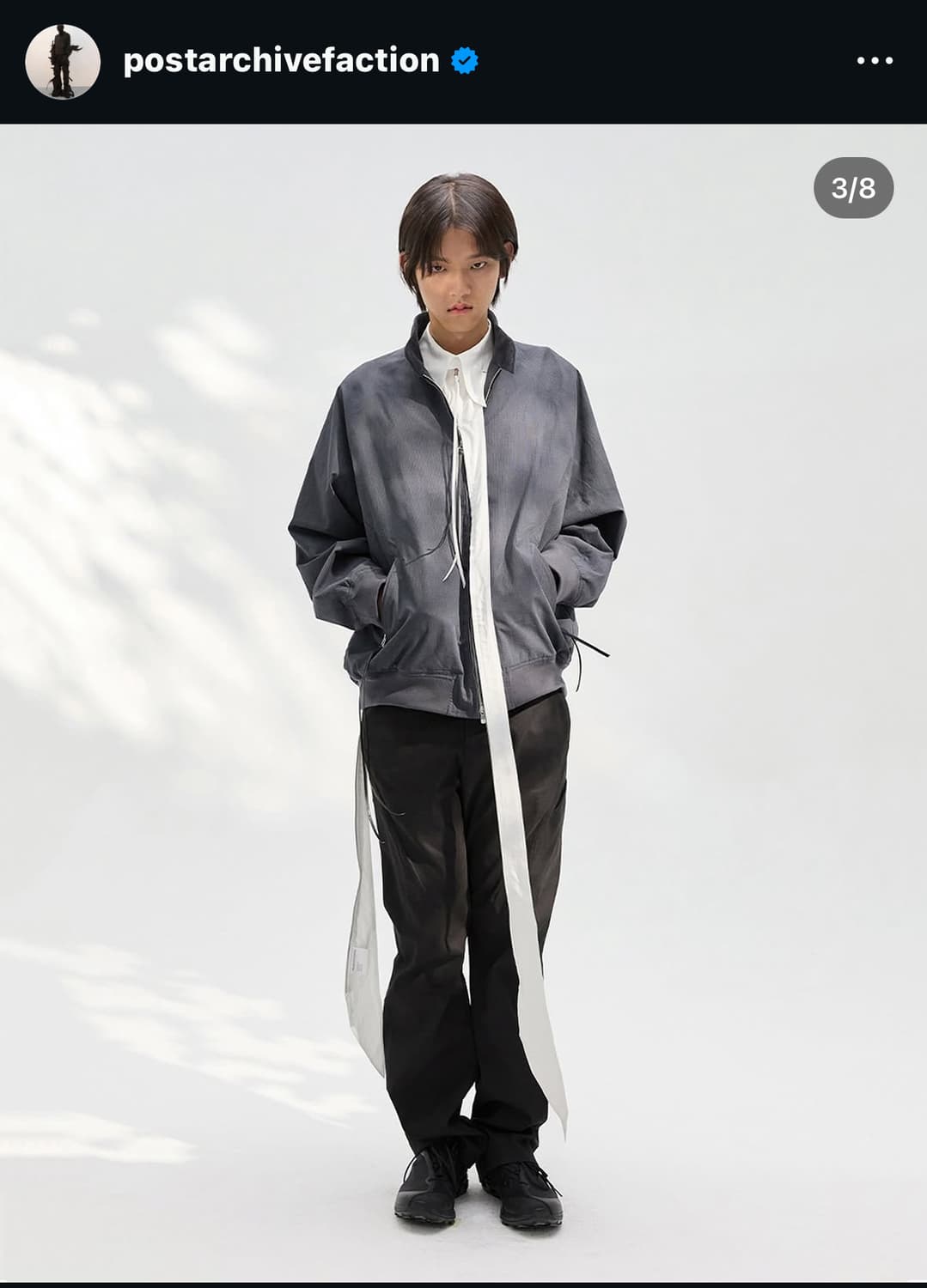 포스트아카이브팩션 8.0 BOMBER CENTER (CHARCOAL) 상품이미지2